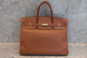 HERMES BIRKIN 40 Graine Couchevel leather Gold □A刻印 Hand bag 600100043