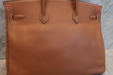 将图片加载到图库查看器，HERMES BIRKIN 40 Graine Couchevel leather Gold □A刻印 Hand bag 600100043
