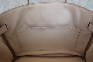 HERMES BIRKIN 30 Clemence leather Craie D刻印 Hand bag 700070286