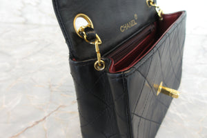 CHANEL/シャネル ミニマトラッセシングルフラップチェーンショルダーバッグ ラムスキン ブラック/ゴールド金具 ショルダーバッグ 700070072