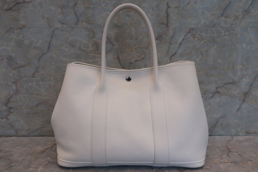 HERMES GARDEN PARTY PM Negonda leather White □N刻印 Tote bag 600050005