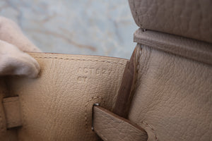 HERMES BIRKIN 30 Clemence leather Craie D刻印 Hand bag 700070286
