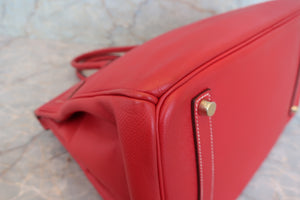 HERMES／エルメス キャンディバーキン35 ヴォーエプソン ルージュカザック/ブルータラサ ハンドバッグ 700090019