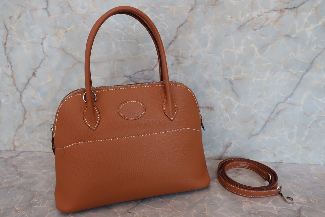 HERMES／エルメス ボリード27 ヴォーエプソン ゴールド D刻印 ショルダーバッグ 700070293