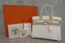 Load image into Gallery viewer, HERMES BIRKIN 30 Epsom leather White □K Engraving Hand bag 600120020
