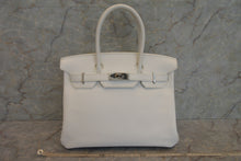 Load image into Gallery viewer, HERMES BIRKIN 30 Epsom leather White □K Engraving Hand bag 600120020
