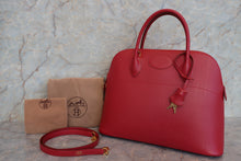 将图片加载到图库查看器，HERMES BOLIDE 35 Ardennes leather Rouge vif 〇X刻印 Shoulder bag 700010093
