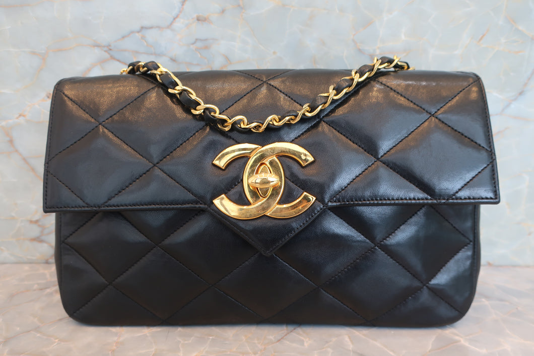 CHANEL/シャネル デカココチェーンショルダーバッグ ラムスキン ブラック/ゴールド金具 ショルダーバッグ 700060277