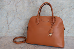 HERMES／エルメス ボリード35 ヴォーガリバー ゴールド 〇V刻印 ショルダーバッグ 700040223