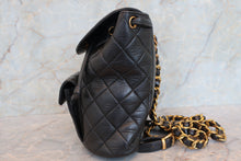 Load image into Gallery viewer, CHANEL Matelasse chain back pack Lambskin Black/Gold hadware Back pack 700100027

