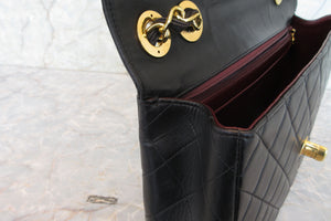 CHANEL/シャネル 中マトラッセシングルフラップチェーンショルダーバッグ ラムスキン ブラック/ゴールド金具 ショルダーバッグ 700070062