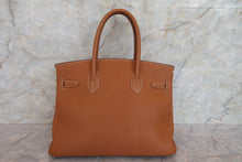 Load image into Gallery viewer, HERMES BIRKIN 30 Togo leather Gold □G Engraving Hand bag 700050184
