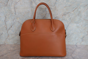 HERMES／エルメス ボリード35 ヴォーガリバー ゴールド 〇V刻印 ショルダーバッグ 700040223