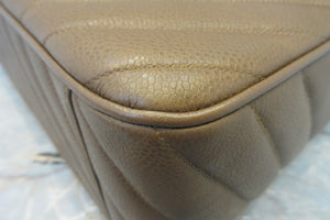 CHANEL/シャネル Vステッチチェーンショルダーバッグ キャビアスキン ブラウン/ゴールド金具 ショルダーバッグ 700080223