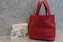 将图片加载到图库查看器，HERMES PICOTIN LOCK GM Clemence leather Rouge casaque □P刻印 Hand bag 600100039
