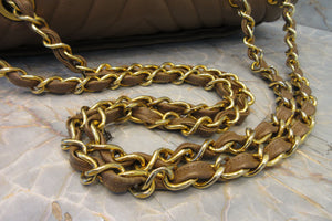 CHANEL/シャネル Vステッチチェーンショルダーバッグ キャビアスキン ブラウン/ゴールド金具 ショルダーバッグ 700080223