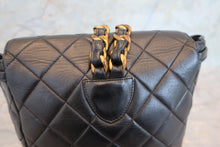 Load image into Gallery viewer, CHANEL Matelasse chain back pack Lambskin Black/Gold hadware Back pack 700100027
