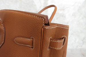 HERMES BIRKIN 30 Togo leather Gold □G Engraving Hand bag 700050184