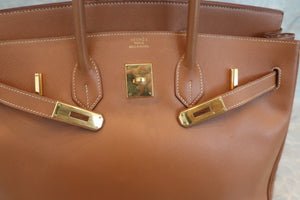 HERMES BIRKIN 35 Graine Couchevel leather Gold □D Engraving Hand bag 500120021