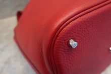 将图片加载到图库查看器，HERMES PICOTIN LOCK GM Clemence leather Rouge casaque □P刻印 Hand bag 600100039
