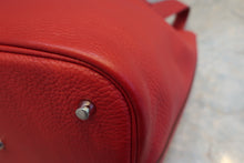 将图片加载到图库查看器，HERMES PICOTIN LOCK GM Clemence leather Rouge casaque □P刻印 Hand bag 600100039
