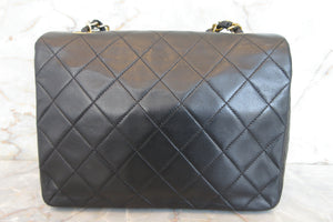CHANEL/シャネル ミニマトラッセシングルフラップチェーンショルダーバッグ ラムスキン ブラック/ゴールド金具 ショルダーバッグ 700070065