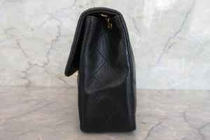 CHANEL/シャネル ミニマトラッセシングルフラップチェーンショルダーバッグ ラムスキン ブラック/ゴールド金具 ショルダーバッグ 700070065