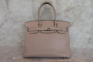 HERMES／エルメス バーキン30 トリヨンクレマンス トゥルティエールグレー □L刻印 ハンドバッグ 700080037