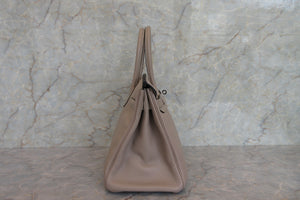 HERMES／エルメス バーキン30 トリヨンクレマンス トゥルティエールグレー □L刻印 ハンドバッグ 700080037