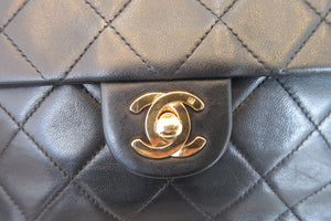 CHANEL/シャネル ミニマトラッセシングルフラップチェーンショルダーバッグ ラムスキン ブラック/ゴールド金具 ショルダーバッグ 700070065