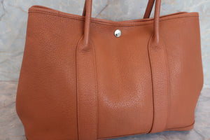 HERMES／エルメス ガーデンパーティPM ネゴンダ  ブラウン □L刻印 トートバッグ 700070144
