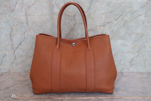 HERMES／エルメス ガーデンパーティPM ネゴンダ  ブラウン □L刻印 トートバッグ 700070144