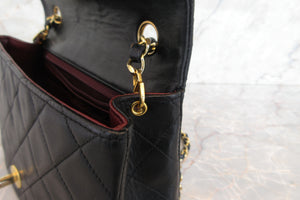 CHANEL/シャネル ミニマトラッセシングルフラップチェーンショルダーバッグ ラムスキン ブラック/ゴールド金具 ショルダーバッグ 700070065