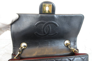 CHANEL/シャネル ミニマトラッセシングルフラップチェーンショルダーバッグ ラムスキン ブラック/ゴールド金具 ショルダーバッグ 700070065