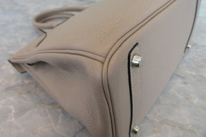 HERMES／エルメス バーキン30 トリヨンクレマンス トゥルティエールグレー □L刻印 ハンドバッグ 700080037