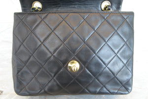 CHANEL/シャネル ミニマトラッセシングルフラップチェーンショルダーバッグ ラムスキン ブラック/ゴールド金具 ショルダーバッグ 700070065