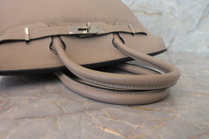HERMES／エルメス バーキン30 トリヨンクレマンス トゥルティエールグレー □L刻印 ハンドバッグ 700080037