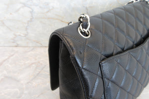 CHANEL/シャネル マトラッセシングルフラップチェーンショルダーバッグ キャビアスキン ブラック/シルバー金具 ショルダーバッグ 700050036