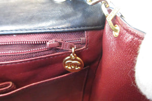 CHANEL/シャネル ミニマトラッセシングルフラップチェーンショルダーバッグ ラムスキン ブラック/ゴールド金具 ショルダーバッグ 700070065