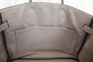 HERMES／エルメス バーキン30 トリヨンクレマンス トゥルティエールグレー □L刻印 ハンドバッグ 700080037