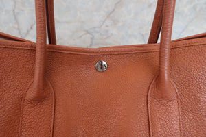 HERMES／エルメス ガーデンパーティPM ネゴンダ  ブラウン □L刻印 トートバッグ 700070144