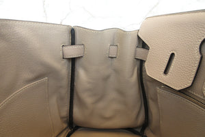 HERMES／エルメス バーキン30 トリヨンクレマンス トゥルティエールグレー □L刻印 ハンドバッグ 700080037