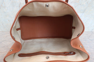 HERMES／エルメス ガーデンパーティPM ネゴンダ  ブラウン □L刻印 トートバッグ 700070144