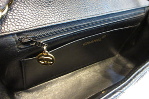 CHANEL/シャネル ダイアナマトラッセチェーンショルダーバッグ キャビアスキン ブラック/ゴールド金具 ショルダーバッグ 700090039