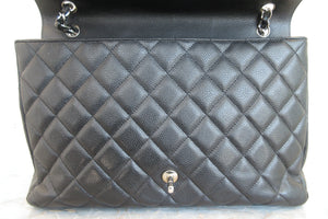 CHANEL/シャネル マトラッセシングルフラップチェーンショルダーバッグ キャビアスキン ブラック/シルバー金具 ショルダーバッグ 700050036