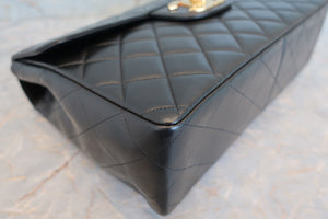 CHANEL Medium Matelasse single flap chain shoulder bag Lambskin Black/Gold hadware Shoulder bag 700100060