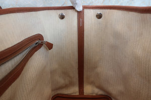 HERMES／エルメス ガーデンパーティPM ネゴンダ  ブラウン □L刻印 トートバッグ 700070144