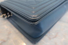 Load image into Gallery viewer, CHANEL LeBOY CHANEL chain shoulder bag Lambskin Navy/Silver hadware Shoulder bag 700060298
