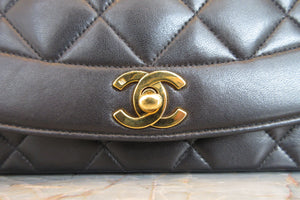 CHANEL/シャネル ダイアナマトラッセチェーンショルダーバッグ ラムスキン ブラック/ゴールド金具 ショルダーバッグ 700080004