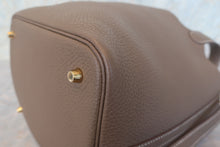 将图片加载到图库查看器，HERMES PICOTIN LOCK MM Clemence leather Etoupe gray Z刻印 Hand bag 700120214
